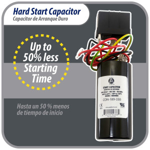 Appli Parts APHS-2 Start kit para aire acondicionado incluye Capacitor de arranque 189-227mfd 330V y relay potencial para equipos 3.5-4.5 Ton, compresores scroll y reciprocantes 208-265 Volts 1 Ph