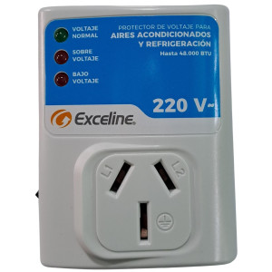 Protector A.A. Monofasico Enchufable Exceline Toma china GSM-RE220CS 220V