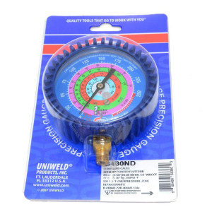 Uniweld G430ND Esfera de Manometro Azul Baja Compatible con R410A, R22, R404A, R134a
