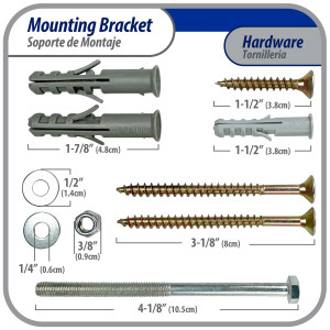 Appli Parts Soporte para montaje en pared de equipos de Aire Acondicionado tipo Ventana hasta 35 kg modelo APAB-2038 incluye kit de fijacion, pernos y gomas
 Appli Parts Soporte para montaje en pared de equipos de Aire Acondicionado tipo Ventana hasta 35 kg modelo APAB-2038 incluye kit de fijacion, pernos y gomas
