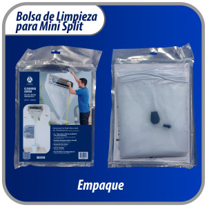 Appli Parts APCC-1836A Bolsa de Mantenimiento o Limpieza Mini Split 1.5 - 3 Toneladas (18.000 a 36.000 Btu) Circunferencia 3.6 m, Impermeable, manguera de drenaje integrada., Remplaza 535 537 565 575