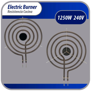 Appli Parts WB30X253 Resistencia Cocina Estufa 4 Vueltas, 8 pulg, 240 V, Compatible General Electric SP21YA, WB30K10003, 404072, SU202, SP21YA, TS4W8221, Y04000035, WB30T10071, 5304431015, 5303015715