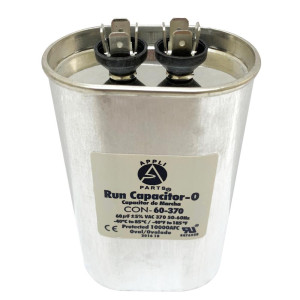 Appli Parts Condensador Capacitor de Marcha 60 Mfd uF (microfaradios) 370VAC CBB65 Universal Aire acondicionado y otras aplicaciones Ovalado UL E476928 7.1cm Ancho 4.5cm Prof 10.2cm Alto CON-60-370 Appli Parts Condensador Capacitor de Marcha 60 Mfd uF (microfaradios) 370VAC CBB65 Universal Aire acondicionado y otras aplicaciones Ovalado UL E476928 7.1cm Ancho 4.5cm Prof 10.2cm Alto CON-60-370