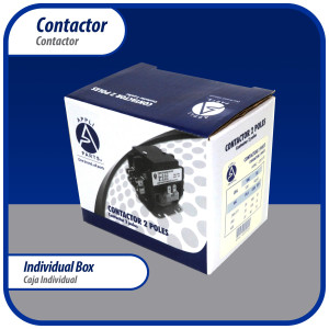 Appli Parts APAC-22024 Contactor 2 Polos 20A 24V Bobina Repuesto para Compresores de CA y Aplicaciones Electricas Certificacion UL E476929 de Trabajo Pesado
