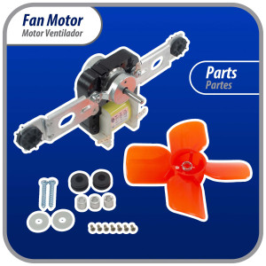 Appli Parts APFM-343 Motor Kit ventilador remplazo de 343 con bases 115 V, 12 W, 60 Hz, 0.22 A, 3000 rpm, CW, Incluye aspa, gomas y base, Remplaza 482731, Whirlpool Appli Parts APFM-343 Motor Kit ventilador remplazo de 343 con bases 115 V, 12 W, 60 Hz, 0.22 A, 3000 rpm, CW, Incluye aspa, gomas y base, Remplaza 482731, Whirlpool