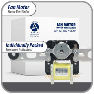 Appli Parts APFM-343 Motor Kit ventilador remplazo de 343 con bases 115 V, 12 W, 60 Hz, 0.22 A, 3000 rpm, CW, Incluye aspa, gomas y base, Remplaza 482731, Whirlpool Appli Parts APFM-343 Motor Kit ventilador remplazo de 343 con bases 115 V, 12 W, 60 Hz, 0.22 A, 3000 rpm, CW, Incluye aspa, gomas y base, Remplaza 482731, Whirlpool