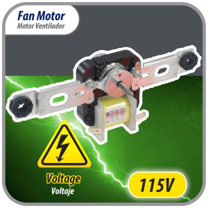 Appli Parts APFM-343 Motor Kit ventilador remplazo de 343 con bases 115 V, 12 W, 60 Hz, 0.22 A, 3000 rpm, CW, Incluye aspa, gomas y base, Remplaza 482731, Whirlpool Appli Parts APFM-343 Motor Kit ventilador remplazo de 343 con bases 115 V, 12 W, 60 Hz, 0.22 A, 3000 rpm, CW, Incluye aspa, gomas y base, Remplaza 482731, Whirlpool