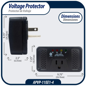 Appli Parts APVP-11EE1-4 Protector de Voltaje 120 V, 50/60 Hz, 12 A, 303 joules, para Refrigerador con Tarjeta Electronica, actua como supresor de picos, funciona con todas las marcas de electrodomesticos Appli Parts APVP-11EE1-4 Protector de Voltaje 120 V, 50/60 Hz, 12 A, 303 joules, para Refrigerador con Tarjeta Electronica, actua como supresor de picos, funciona con todas las marcas de electrodomesticos
