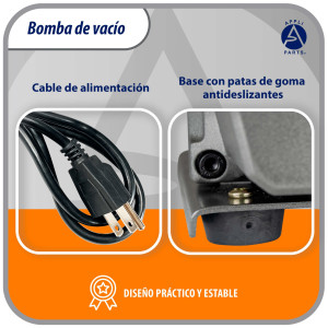 Appli Parts APVCP-723 Bomba de Vacio HVAC 7.0 CFM 3/4 HP 2 Etapas 115/220 V 50-60 Hz para Calefaccion, Aire Acondicionado, A/C Automotriz y Refrigeracion, Entradas 1/4 y 3/8 in