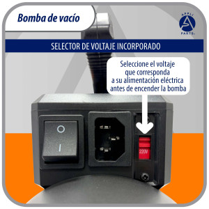 Appli Parts APVCP-1423 Bomba de Vacio HVAC 14.0 CFM 1 HP 2 Etapas 115/220 V 50-60 Hz para Calefaccion, Aire Acondicionado, A/C Automotriz y Refrigeracion, Entradas 1/4 y 3/8 in