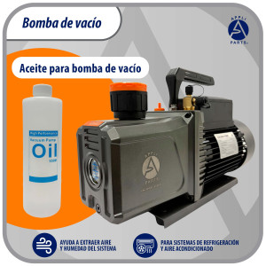 Appli Parts APVCP-1423 Bomba de Vacio HVAC 14.0 CFM 1 HP 2 Etapas 115/220 V 50-60 Hz para Calefaccion, Aire Acondicionado, A/C Automotriz y Refrigeracion, Entradas 1/4 y 3/8 in