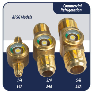 Appli Parts APSG-34A Visor de Liquido 3/4 pulg Flare e Indicador de Humedad con conexiones Rosca con cuerpo solido para Sistemas de Refrigeracion y Aire Acondicionado compatible con refrigerantes CFC, HCFC, HFC Appli Parts APSG-34A Visor de Liquido 3/4 pulg Flare e Indicador de Humedad con conexiones Rosca con cuerpo solido para Sistemas de Refrigeracion y Aire Acondicionado compatible con refrigerantes CFC, HCFC, HFC