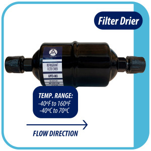 Appli Parts APFD-083 Filtro Secador 3/8 pulg para linea Liquido para Sistemas de Refrigeracion y aire acondicionado 083 SAE Rosca Universal Unidireccional 165mm Largo 51mm Ancho Appli Parts APFD-083 Filtro Secador 3/8 pulg para linea Liquido para Sistemas de Refrigeracion y aire acondicionado 083 SAE Rosca Universal Unidireccional 165mm Largo 51mm Ancho