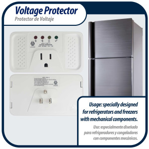 Appli Parts APVP-11EE1-3 Protector de Voltaje 120 V, 50/60 Hz, 12 A, 140 joules, para Refrigerador, actua como supresor de picos, funciona con todas las marcas de electrodomesticos Appli Parts APVP-11EE1-3 Protector de Voltaje 120 V, 50/60 Hz, 12 A, 140 joules, para Refrigerador, actua como supresor de picos, funciona con todas las marcas de electrodomesticos