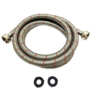 Appli Parts APIH-7234 2 Mangueras 1.8 m Lavadora Entrada de Agua de Acero Inoxidable Trenzado, con Empacaduras, Conectrores 3/4 pulg Hembra, conexiones Rectas Appli Parts APIH-7234 2 Mangueras 1.8 m Lavadora Entrada de Agua de Acero Inoxidable Trenzado, con Empacaduras, Conectrores 3/4 pulg Hembra, conexiones Rectas