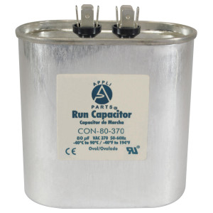 Appli Parts Condensador Capacitor de Marcha 80 Mfd uF (microfaradios) 370VAC CBB65 Universal Aire acondicionado y otras aplicaciones Ovalado UL E476928 cm Alto cm Ancho CON-80-370 Appli Parts Condensador Capacitor de Marcha 80 Mfd uF (microfaradios) 370VAC CBB65 Universal Aire acondicionado y otras aplicaciones Ovalado UL E476928 cm Alto cm Ancho CON-80-370