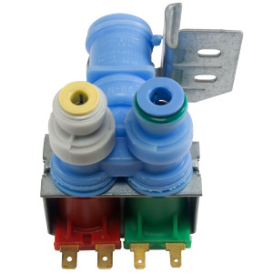 Whirlpool 4318046 Valvula de Entrada de Agua para Refrigerador, Repuesto Original OEM, Incluye Kit de Conversion de Conexion Rapida a Conectores Roscables