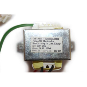 ecox Transformador universal entrada 220V salida 10.8V 500ma con base EI-41 ecox Transformador universal entrada 220V salida 10.8V 500ma con base EI-41