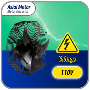 Appli Parts AXF-250-1 Extractor Axial 250 mm (9-7/8 pulg) 110V, 1 ph, 60 Hz, 70 W, 1590 rpm, Rango Temperatura -30 C a 60 C, incluye aspa y base tipo jaula