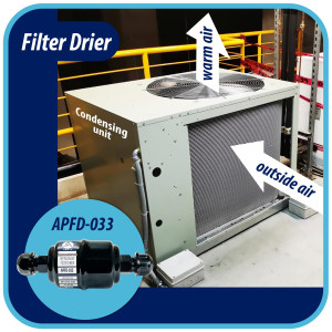 Appli Parts APFD-033 Filtro Secador 3/8 pulg para linea Liquido para Sistemas de Refrigeracion y aire acondicionado 033 SAE Rosca Universal Unidireccional 102mm Largo 25mm Ancho