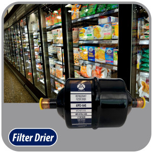 Appli Parts APFD-164S Filtro Secador 1/2 pulg para linea Liquido para Sistemas de Refrigeracion y aire acondicionado 164S ODF Soldable Universal Unidireccional 178mm Largo 76mm Ancho