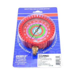 Uniweld G429ND Esfera de Manometro Roja Alta Compatible con R410A, R22, R404A, R134a