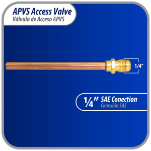 Appli Parts Valvula de acceso de 1/4 SAE x 1/4 pulg OD x con vastago de cobre de 8cm de largo con nucleo y tapa de laton con removedor de nucleo y empacadura APVS-14143 Appli Parts Valvula de acceso de 1/4 SAE x 1/4 pulg OD x con vastago de cobre de 8cm de largo con nucleo y tapa de laton con removedor de nucleo y empacadura APVS-14143