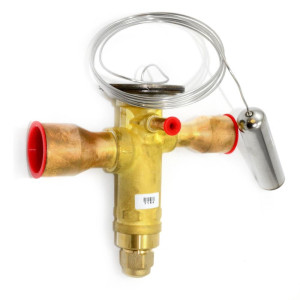 Danfoss 067N3160 15TR Valvula de Expansion Termostatica, TGE, Compatible con R410A, 5/8x1-1/8 pulg Soldable, ODF, 1/4 pulg Ecualizacion externa, Bi-flow, -40 a 10 C remplaza 067N3180