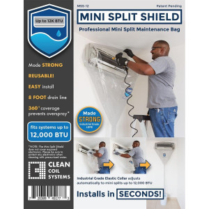 Babero Plastico Para Limpiar Mini Split 12, Para Mantenimiento De Sistemas Hasta 12000btu
Sirve NuCalgon CleanGuard 4150-01