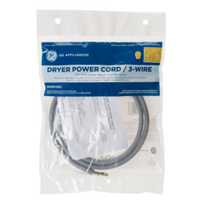 GE WX09X10002 Cable De Corriente Secadora (1.22mts/ 4 Pies) 30 Amp 3 Cables 125v-250v 10/3 Srdt UL 
Sirve: WE8X38 WX9X1 WX9X2 WX9X2DS
