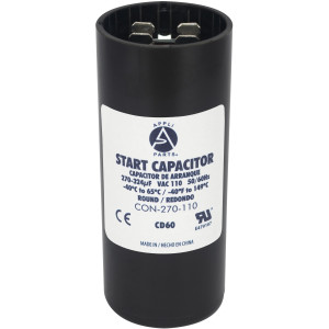 Appli Parts CON-270-110 Capacitor de Arranque 270-324 MFD (microfaradios) uF, 110-125 VAC. Universal para Motores Electricos, condensador de arranque de 3.7 cm de Diametro, 8.6 cm de Alto