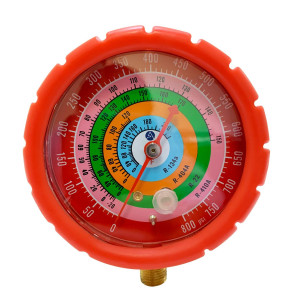 Appli Parts APMG-GA3H Esfera de Alta Compatible con R134a, R22, R404A, R410A, 1/4 pulg SAE, Escala Presion psi, Escala Temperatura Fahrenheit