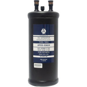 Appli Parts APOS-55824 Separador de Aceite 1/2 pulg ODF Soldable, CFC, HCFC, HFC, Compatible con R22, R407C, R502, R134a, R404A, R507A, Temperatura de trabajo desde -10 C a 130 C