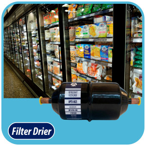 Appli Parts APFD-082S Filtro Secador 1/4 pulg para linea Liquido para Sistemas de Refrigeracion y aire acondicionado 082S ODF Soldable Universal Unidireccional 152mm Largo 57mm Ancho

