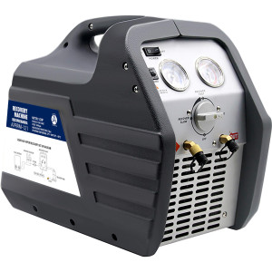 Appli Parts APRRM-121 Maquina recuperadora de refrigerante 1/2 Hp, 110 V, 60Hz, portable funciona con multiples refrigerantes, incluye filtro secador y manguera