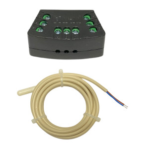 Full Gauge MT-512EL Log Controlador Electronico Refrigeracion para Conservacion. 1 Sensor, 1 Salida, 12/24V, Compatible con Sitrad