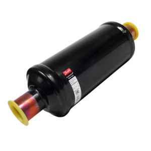 Danfoss 023Z0072 Filtro Secador 1-1/8pulg linea de Liquido para sistemas de aire acondicionado y refrigeracion DML 309S Soldable 12.9-19.4tons Unidireccional 25cm Largo 8cm Ancho