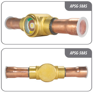 Appli Parts APSG-58AS Visor de Liquido 5/8 pulg Indicador de Humedad con conexiones Soldable con cuerpo solido para Sistemas de Refrigeracion y Aire Acondicionado