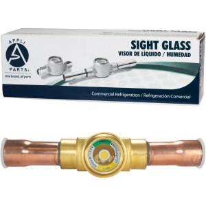 Appli Parts APSG-58AS Visor de Liquido 5/8 pulg Indicador de Humedad con conexiones Soldable con cuerpo solido para Sistemas de Refrigeracion y Aire Acondicionado