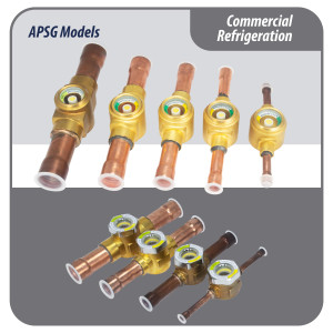 Appli Parts APSG-58AS Visor de Liquido 5/8 pulg Indicador de Humedad con conexiones Soldable con cuerpo solido para Sistemas de Refrigeracion y Aire Acondicionado