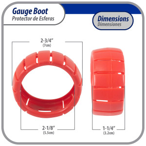 Appli Parts APMG-GBR Protector Rojo 2.5 pulg para Esferas de Manometro Alta presion, para Manom de Refrigeracion y Aire Acondicionado