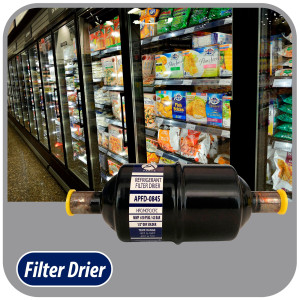 Appli Parts APFD-084S Filtro Secador 1/2 pulg para linea Liquido para Sistemas de Refrigeracion y aire acondicionado 084S ODF Soldable Universal Unidireccional 152mm Largo 51mm Ancho