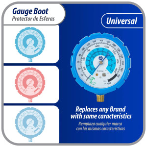Appli Parts APMG-GBB Protector Azul 2.5 pulg para Esferas de Manometro Baja presion, para Manom de Refrigeracion y Aire Acondicionado