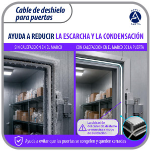 Appli Parts APDH-HA12-2 Resistencia Anticondensacion 240 V, 84 W, 3.65 m, Cable Trenzado de Aluminio Flexible para Marco y Puerta de Cuarto Frio, Cava y Congelador, 7 W/ft