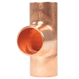Appli Parts AP-T038 3/8 pulg Tee de Cobre Conexiones CxCxC soldadas para aplicaciones de refrigeracion, aire acondicionado y plomeria Tuberia de Cobre ACR y Tipo L