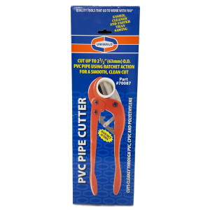 Uniweld 70087 Alicate para Cortar PVC, hasta 2-1/2 pulg, Sistema Ratchet, Cortes Lisos y limpios
