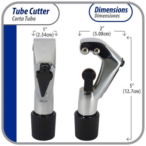 Appli Parts APT-TC274 Corta Tubo para Cobre, Aluminio, Acero, PVC y otros tubos de metal blando desde 1/8 pulg hasta 1-1/8 pulg (4-28 mm) para Profesionales y Bricolaje