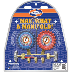 Uniweld QS4L3H Juego Manometro Completo (Compatible con R410A, R22, R404A) Psi/ F con Mangueras 3 pies