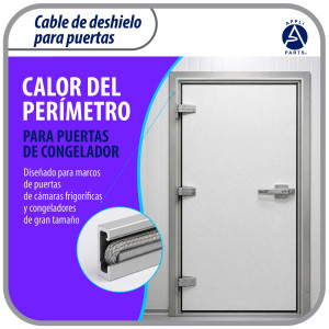 Appli Parts APDH-HA24-1 Resistencia Anticondensacion 110 V, 168 W, 7.3 m, Cable Trenzado de Aluminio Flexible para Marco y Puerta de Cuarto Frio, Cava y Congelador, 7 W/ft
