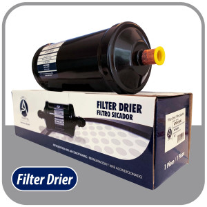 Appli Parts APFD-304S Filtro Secador 1/2 pulg para linea Liquido para Sistemas de Refrigeracion y aire acondicionado 304S ODF Soldable Universal Unidireccional 267mm Largo 100mm Ancho